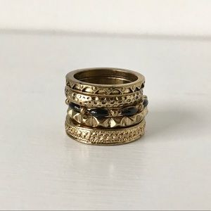⭐️ Set of (5) Bronze Fashion Rings